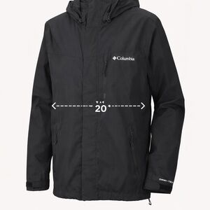 Columbia Omni-Tech Hooded Jacket – Black – Size S